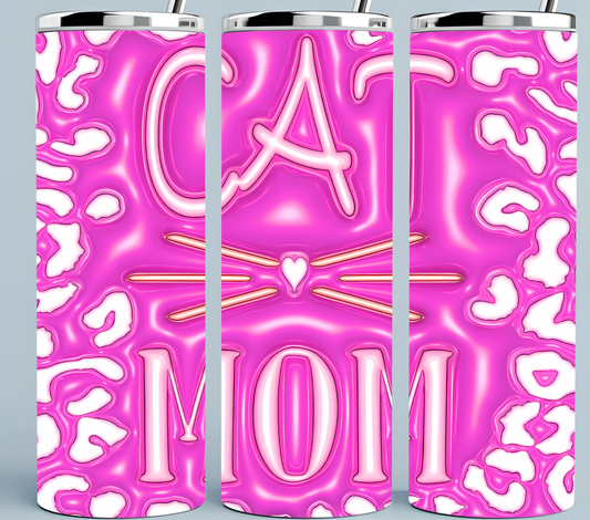 Cat Mom Pink tumbler
