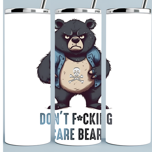 Don't Fucking Care Bear tumbler