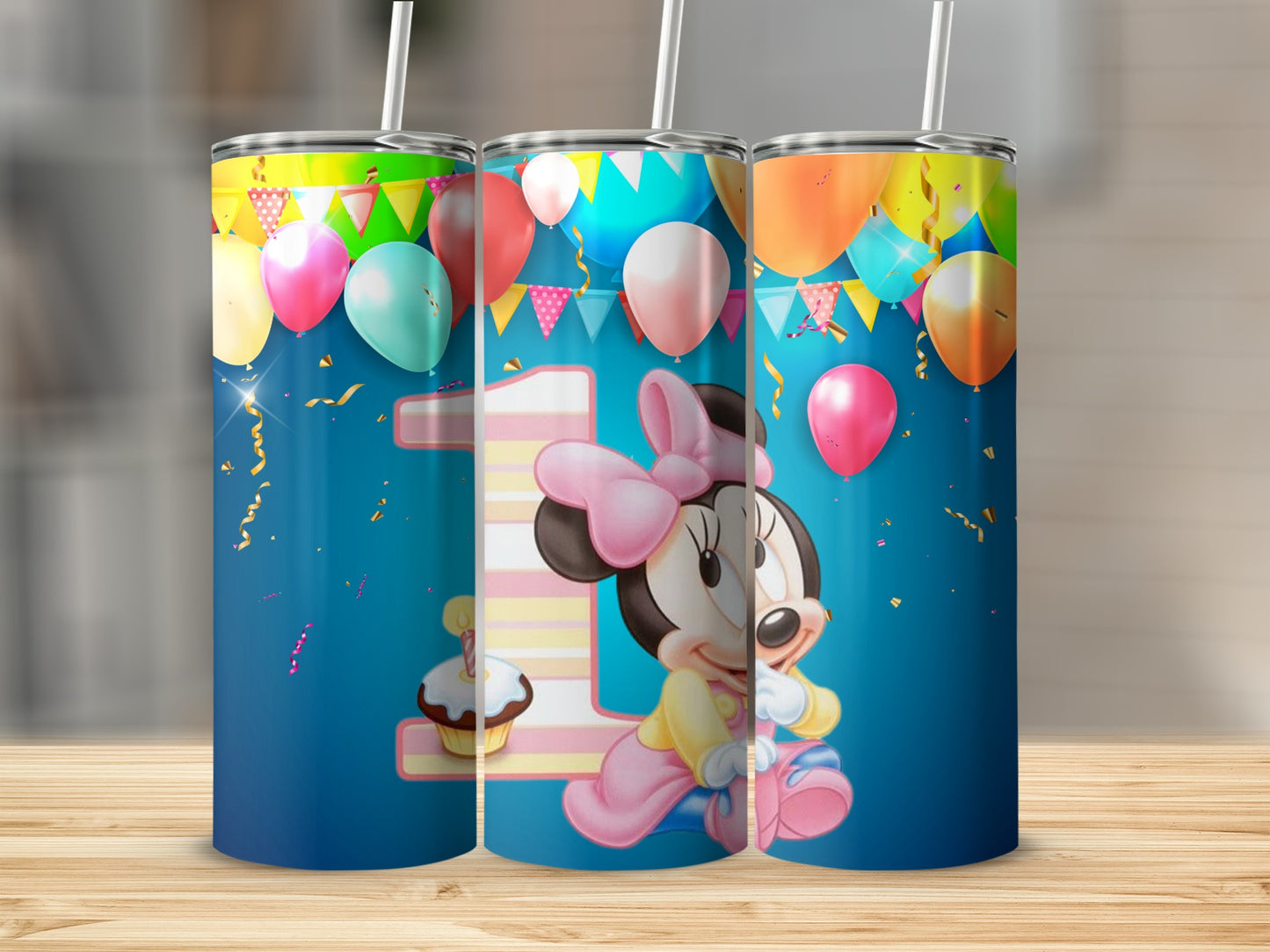 Birthday Party Celebration Minnie Mouse Tumbler