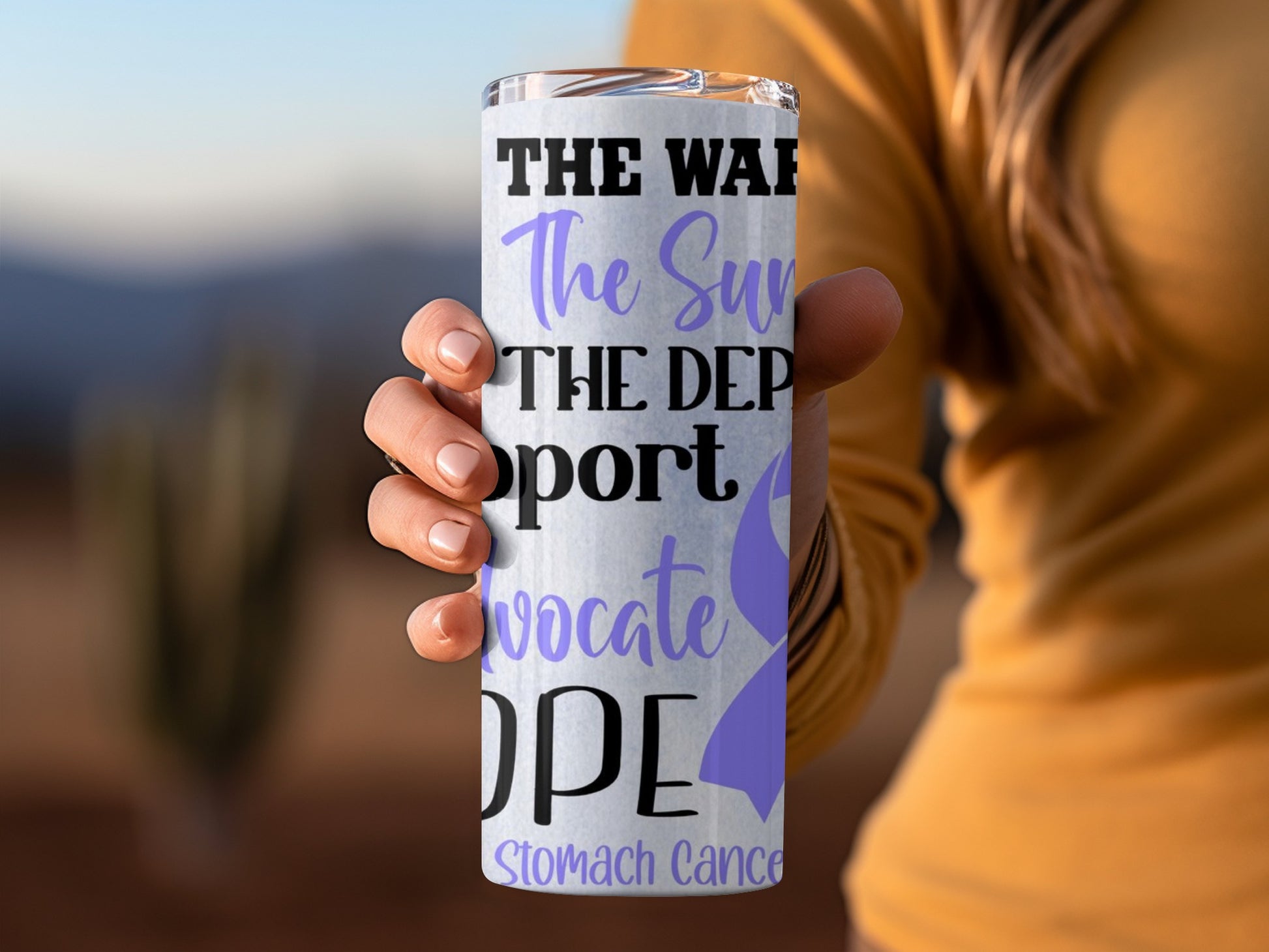 Stomach Cancer Awareness and Support Tumbler Cup