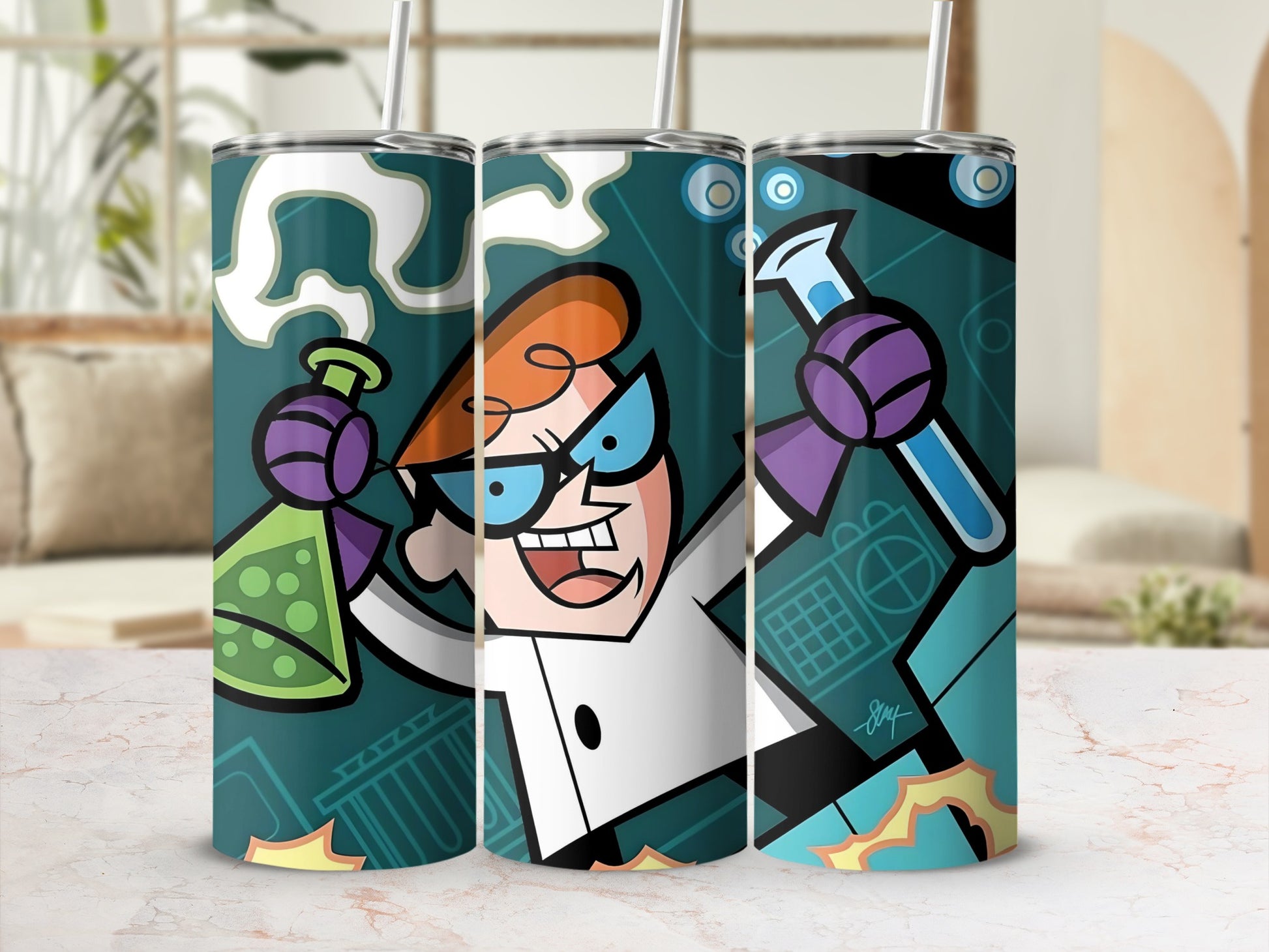 Dexter's Laboratory Design Skinny Tumbler Cup