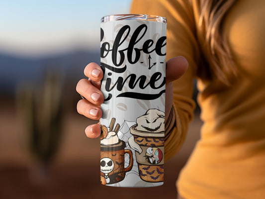 Coffee Time Halloween-Themed Travel Tumbler Cup