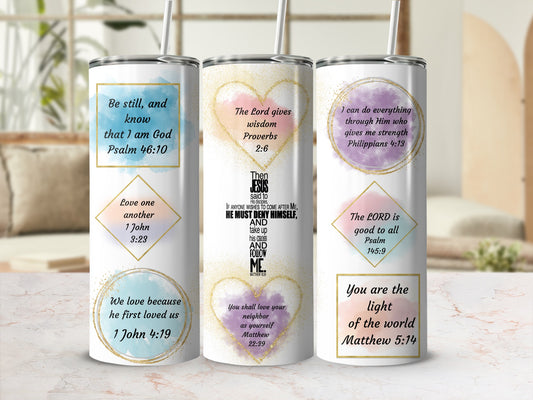 Inspirational Bible Verse Stainless Steel Tumbler