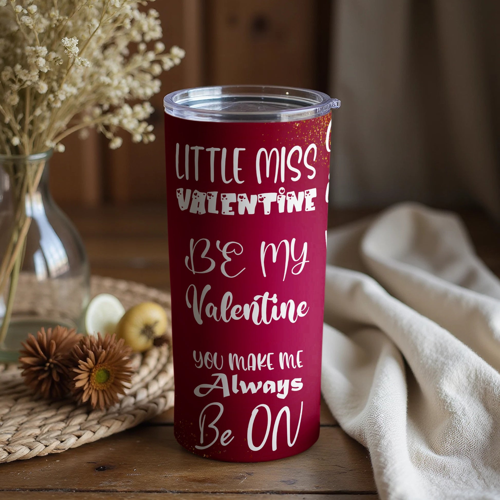 Little Miss Valentine Be My Valentine Insulated Tumbler