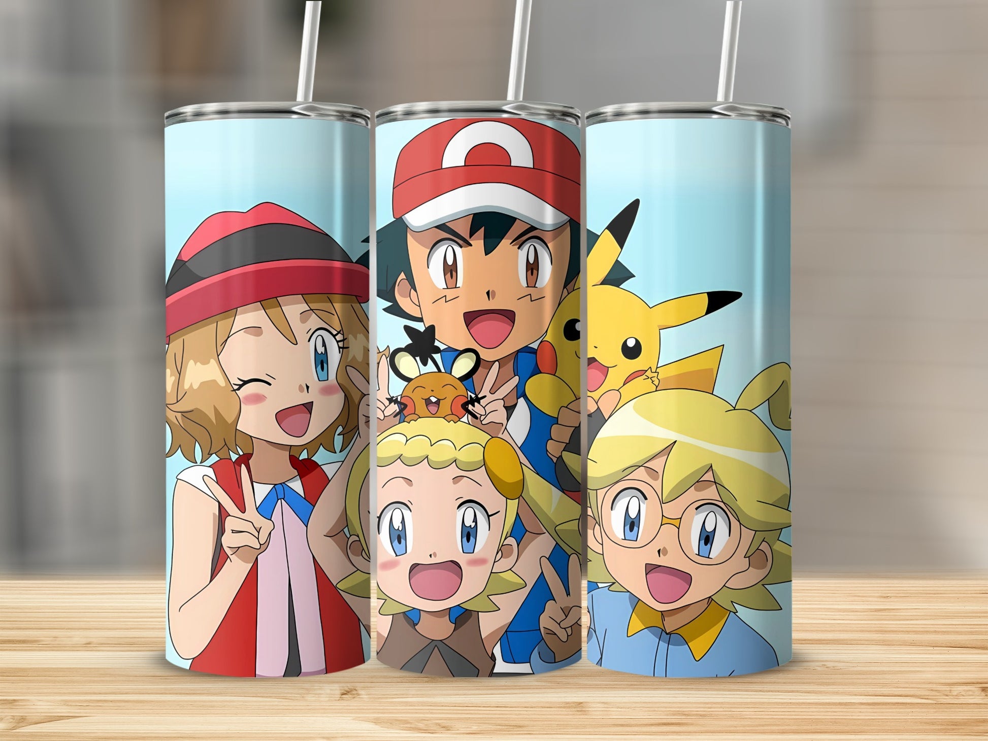 Colorful Anime Character Design Tumbler Set