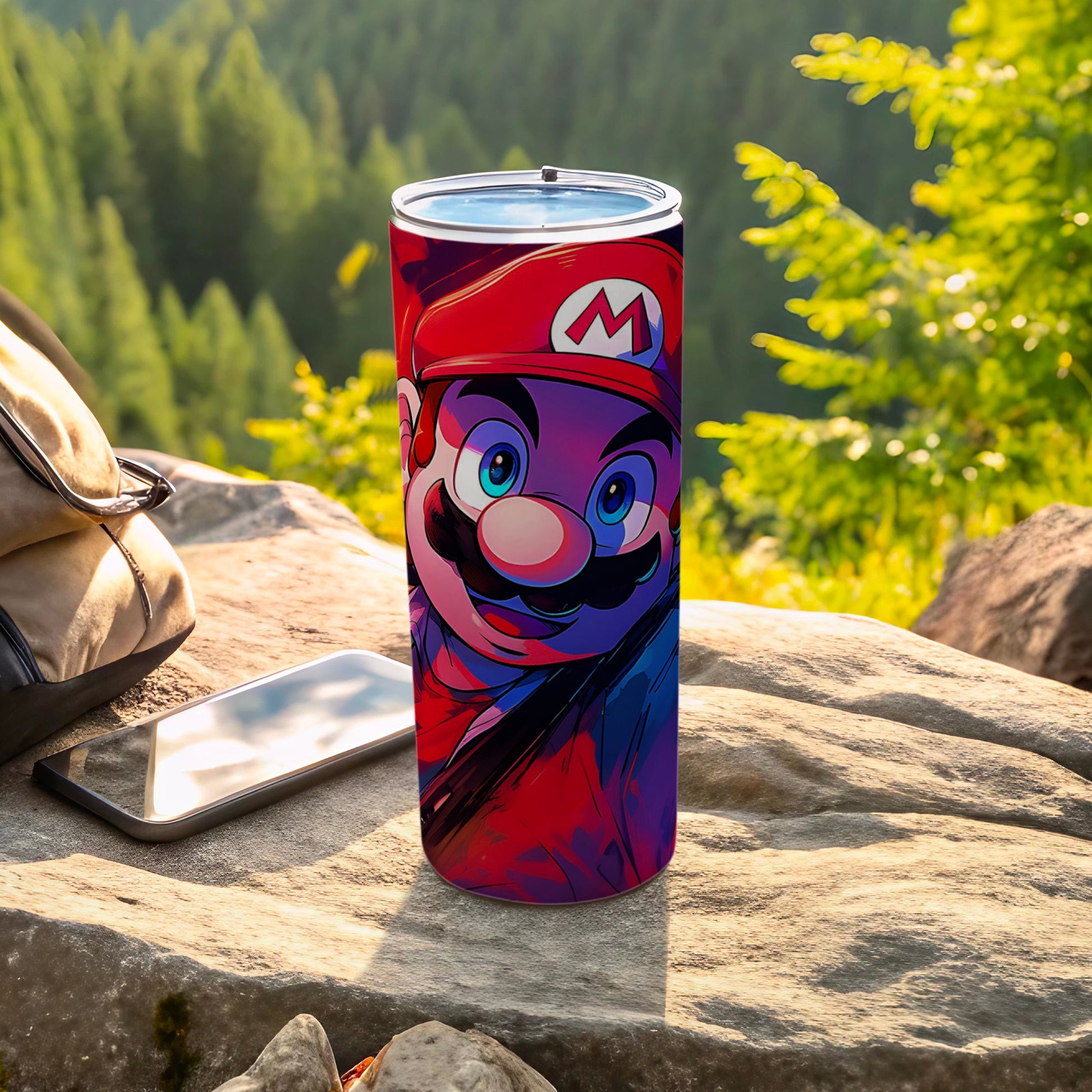 Colorful Mario Character Tumbler for Outdoor Adventures