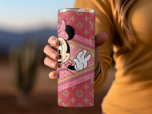 Pink Mouse Design Insulated Tumbler for Hot and Cold Beverages