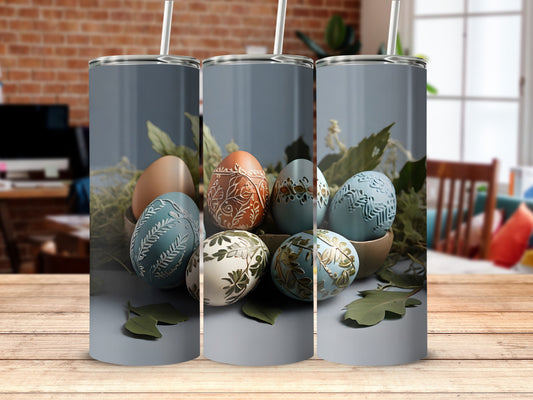 Intricate Decorated Eggs Botanical Leaves Design product type