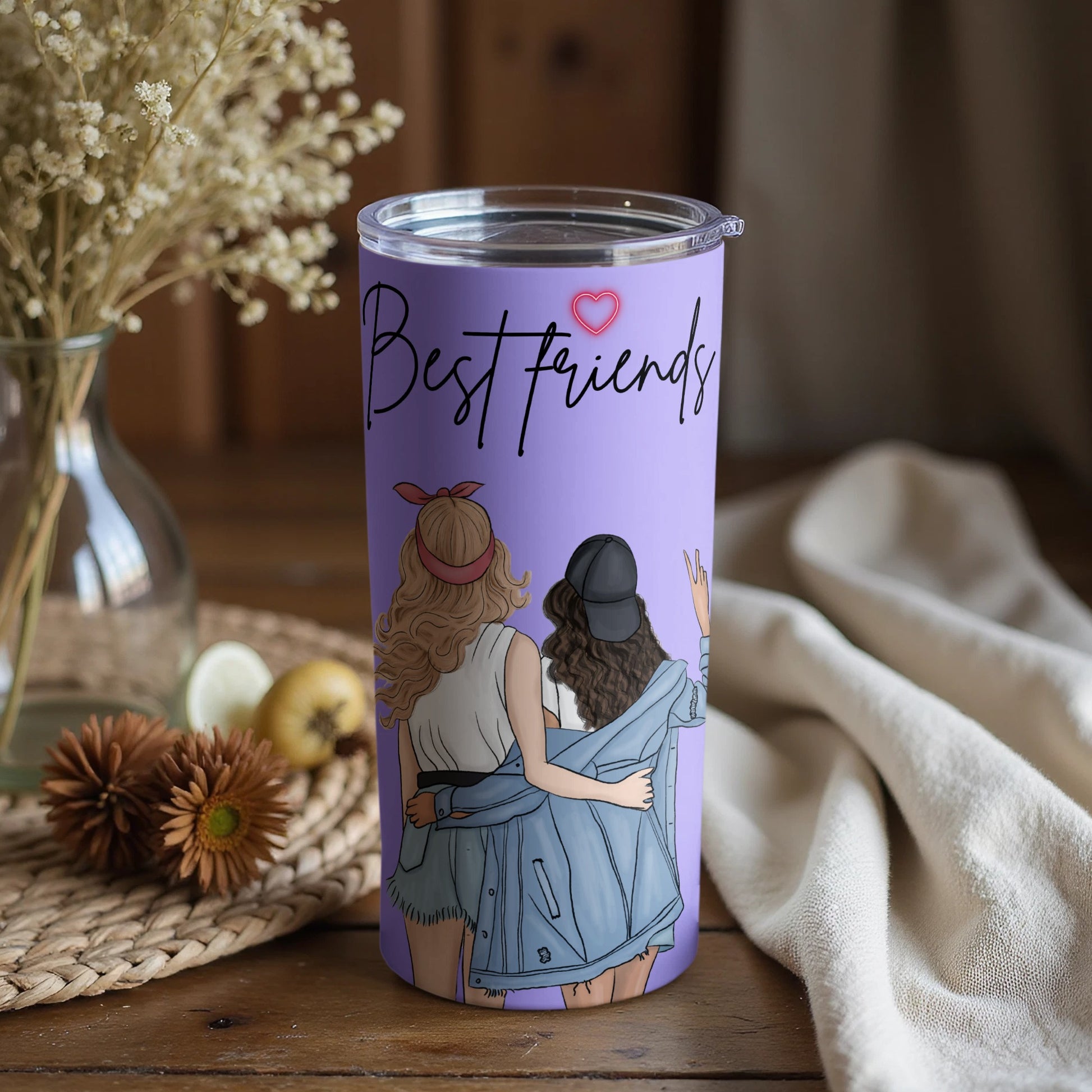 Best friends design featuring two women tumbler
