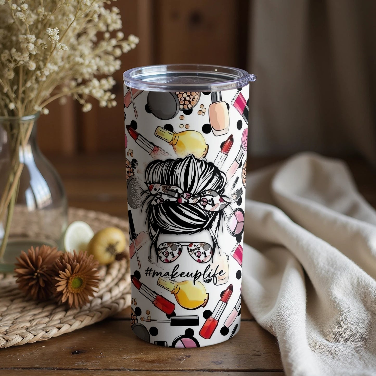 Makeup Life Themed Designer Tumbler for Daily Use