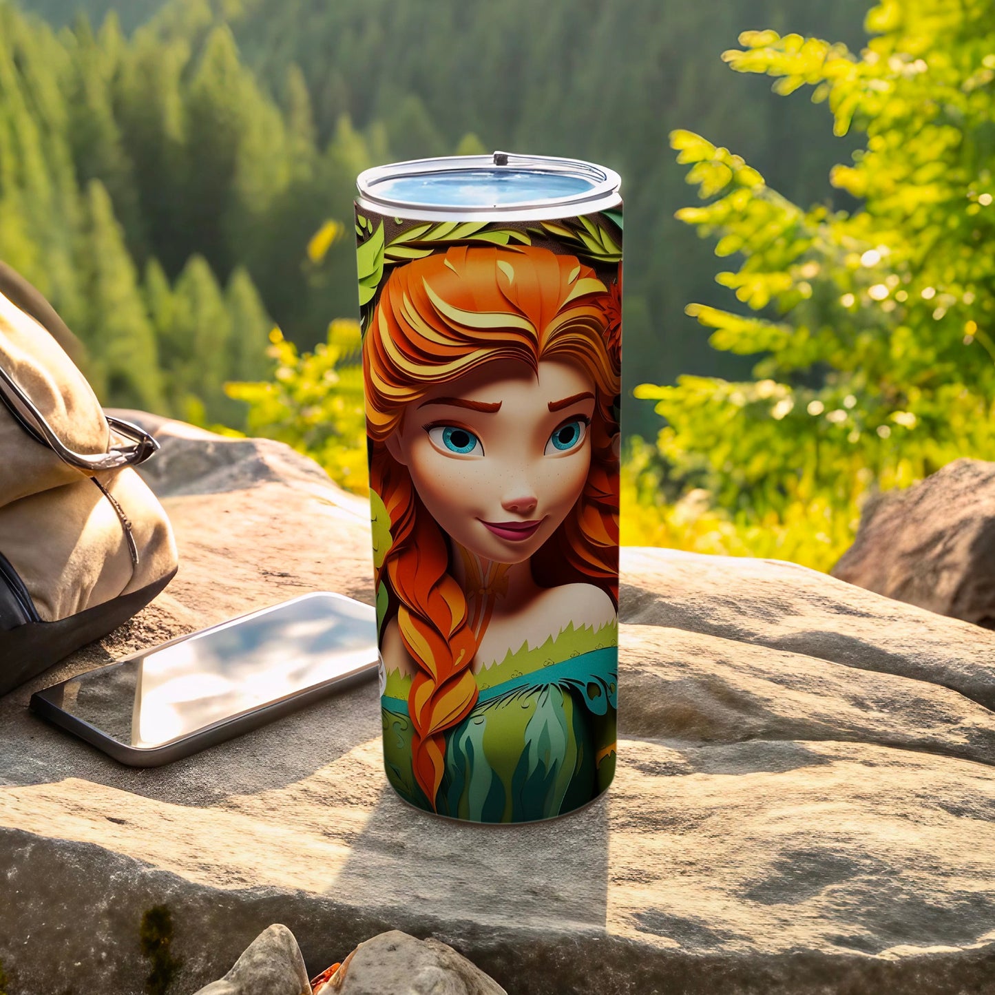 Enchanting Forest Girl Vacuum Insulated Tumbler