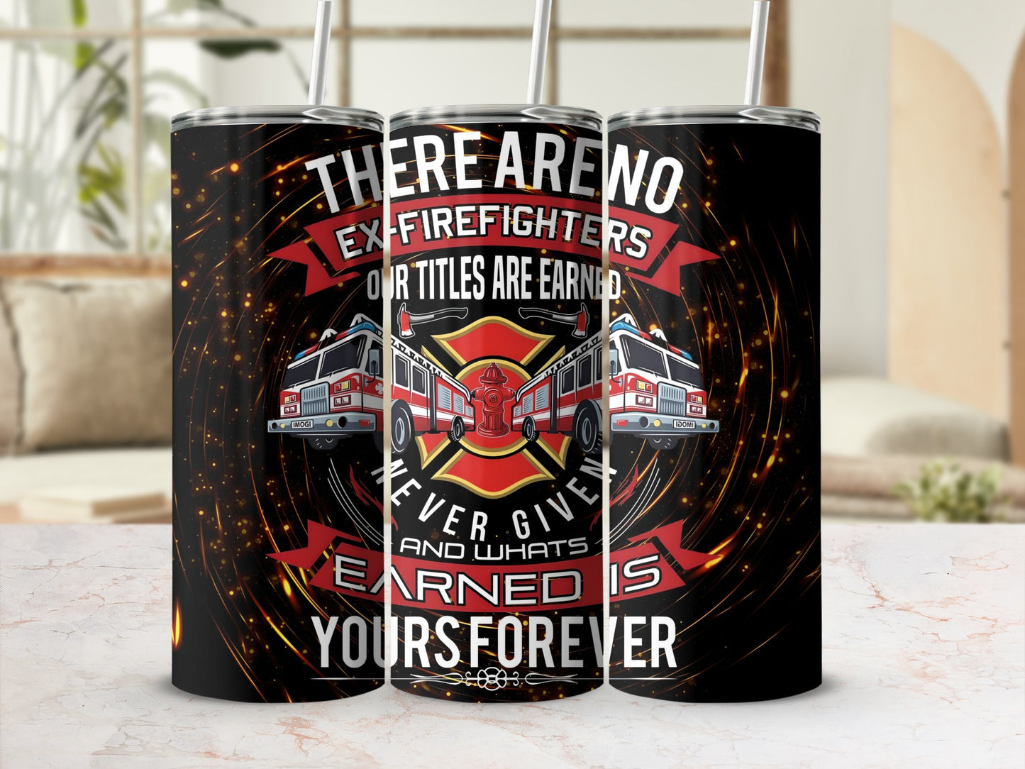 Firefighting Motivational Graphic Tumbler Cup