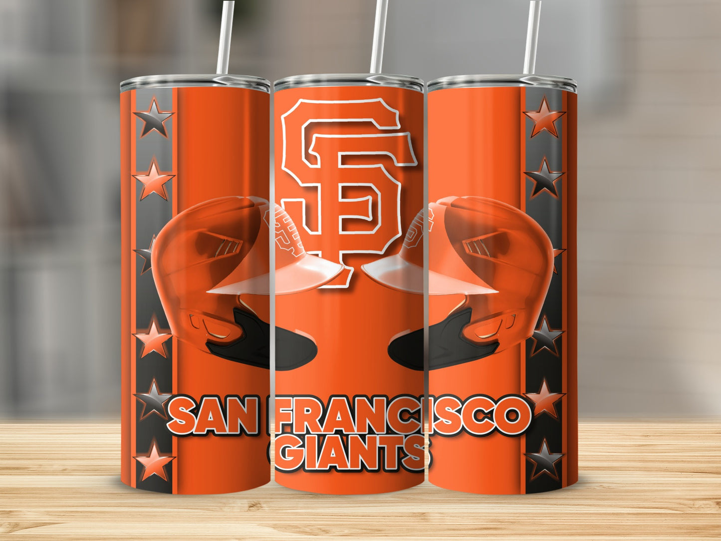 San Francisco Giants Baseball Helmets with Stars Tumblers