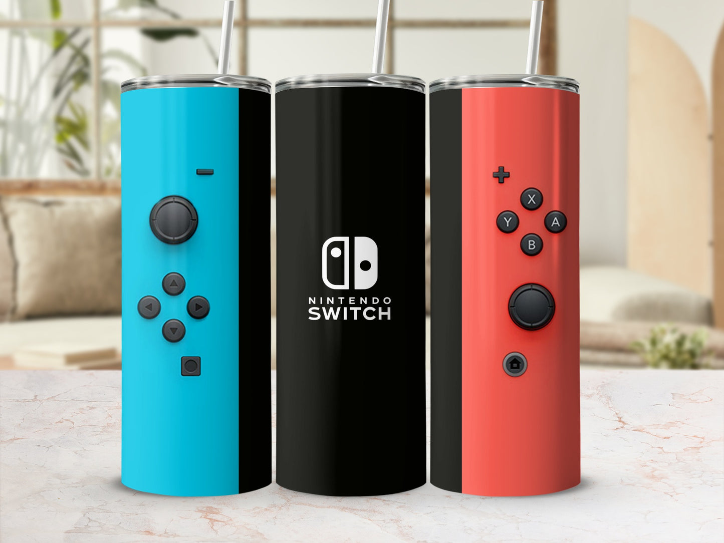 Nintendo Switch Logo Blue Red Tumblers product type