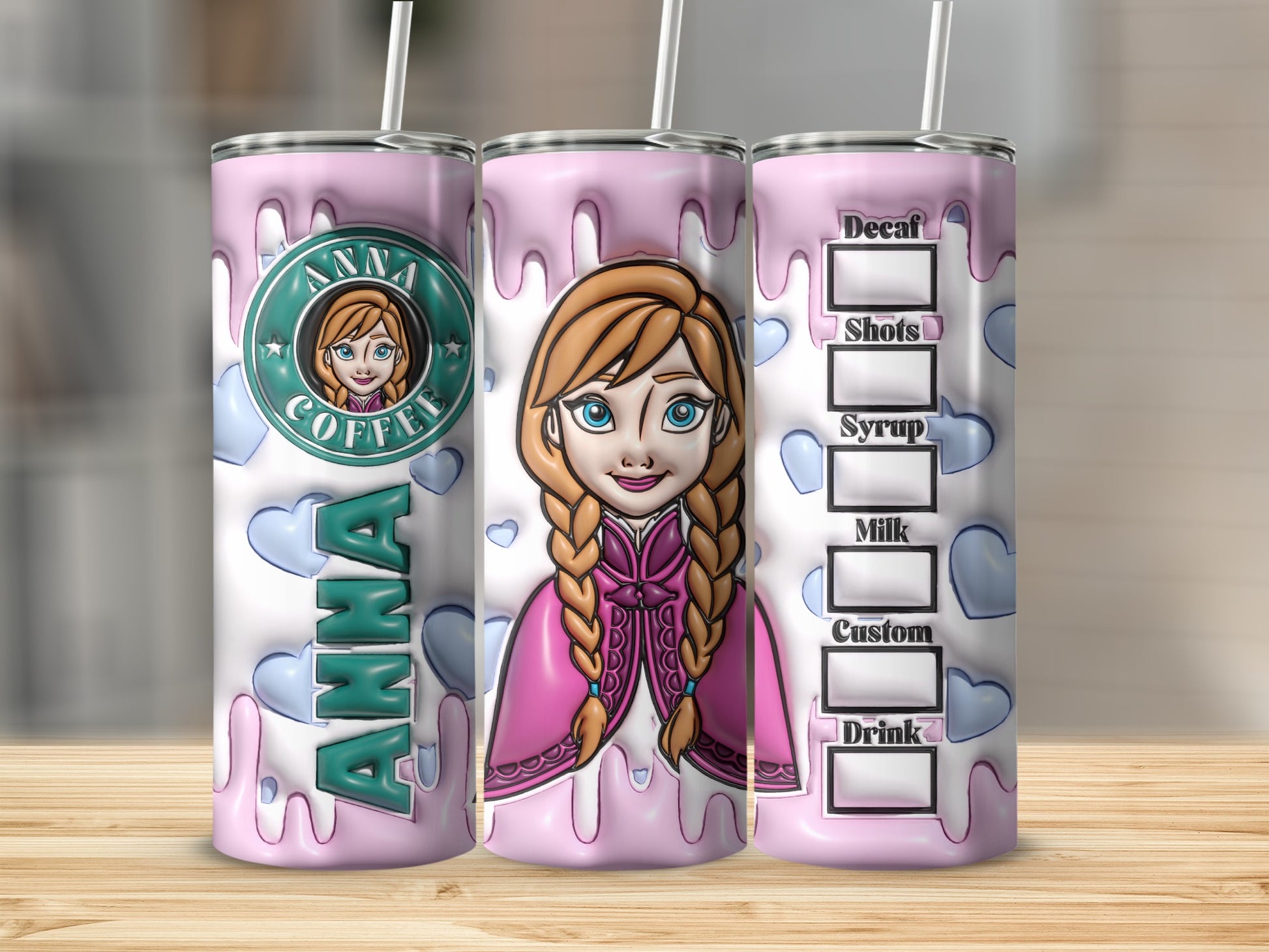 Anna Coffee Customizable Drink Order Tumbler