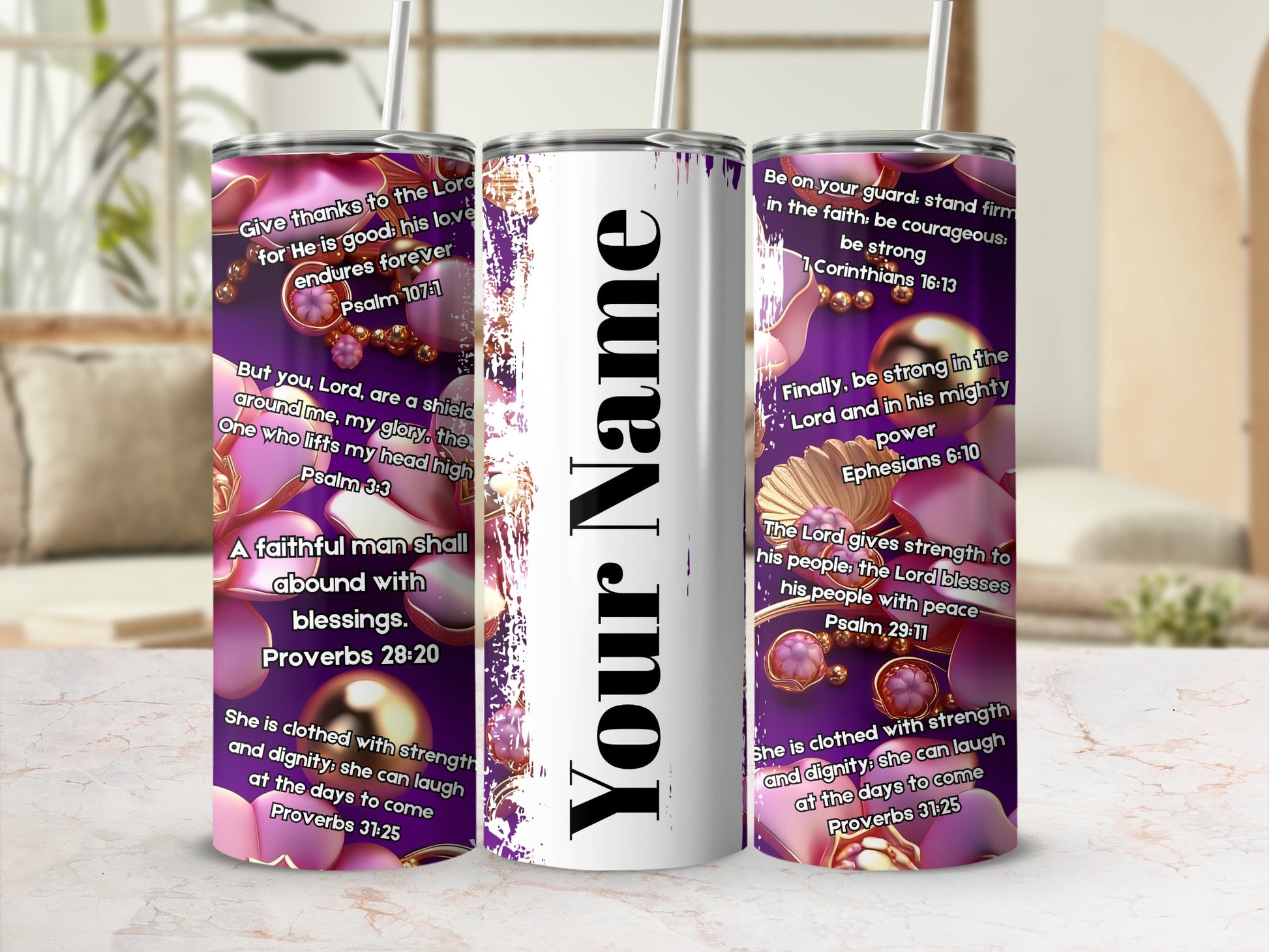 Personalized Christian-themed Insulated Tumbler