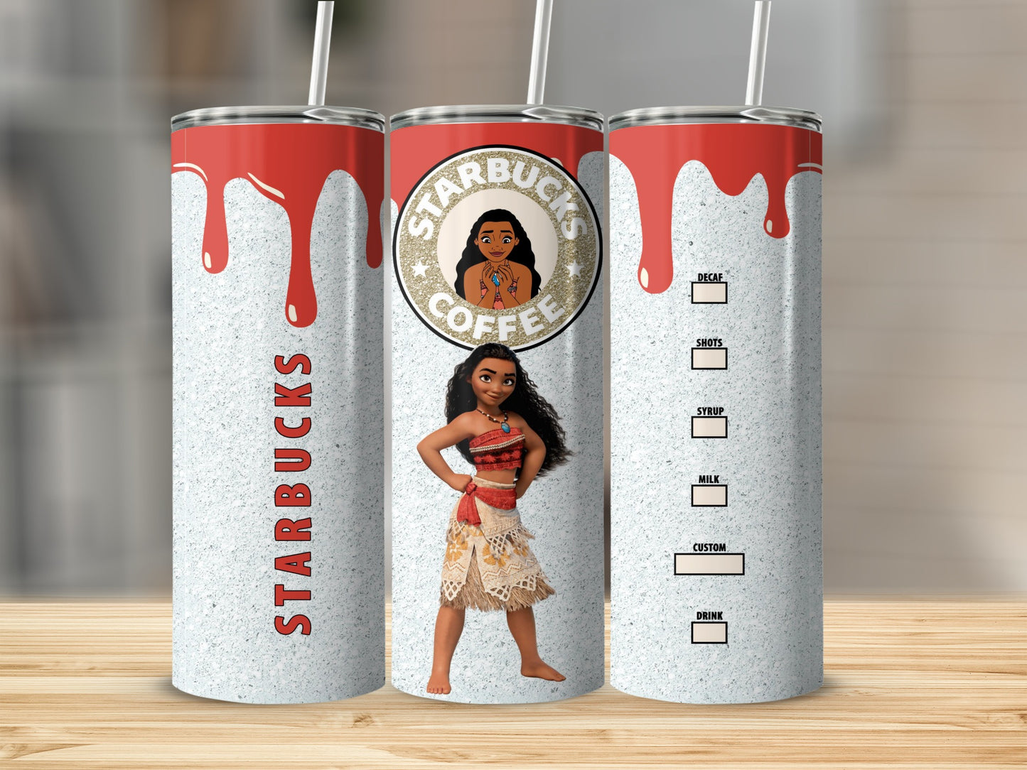 Starbucks Moana Themed Travel Tumbler Stainless Steel Cup