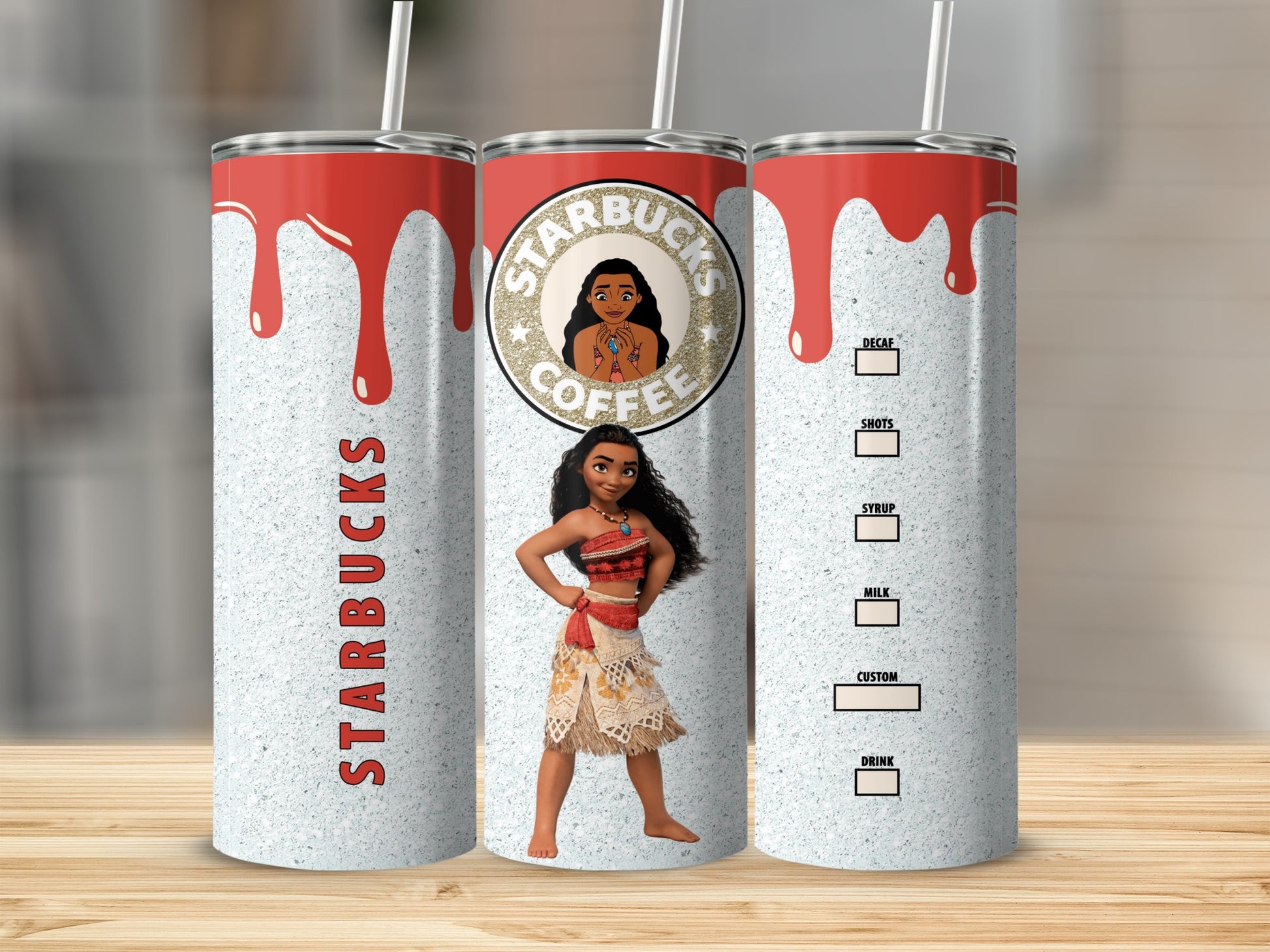 Starbucks Moana Themed Travel Tumbler Stainless Steel Cup
