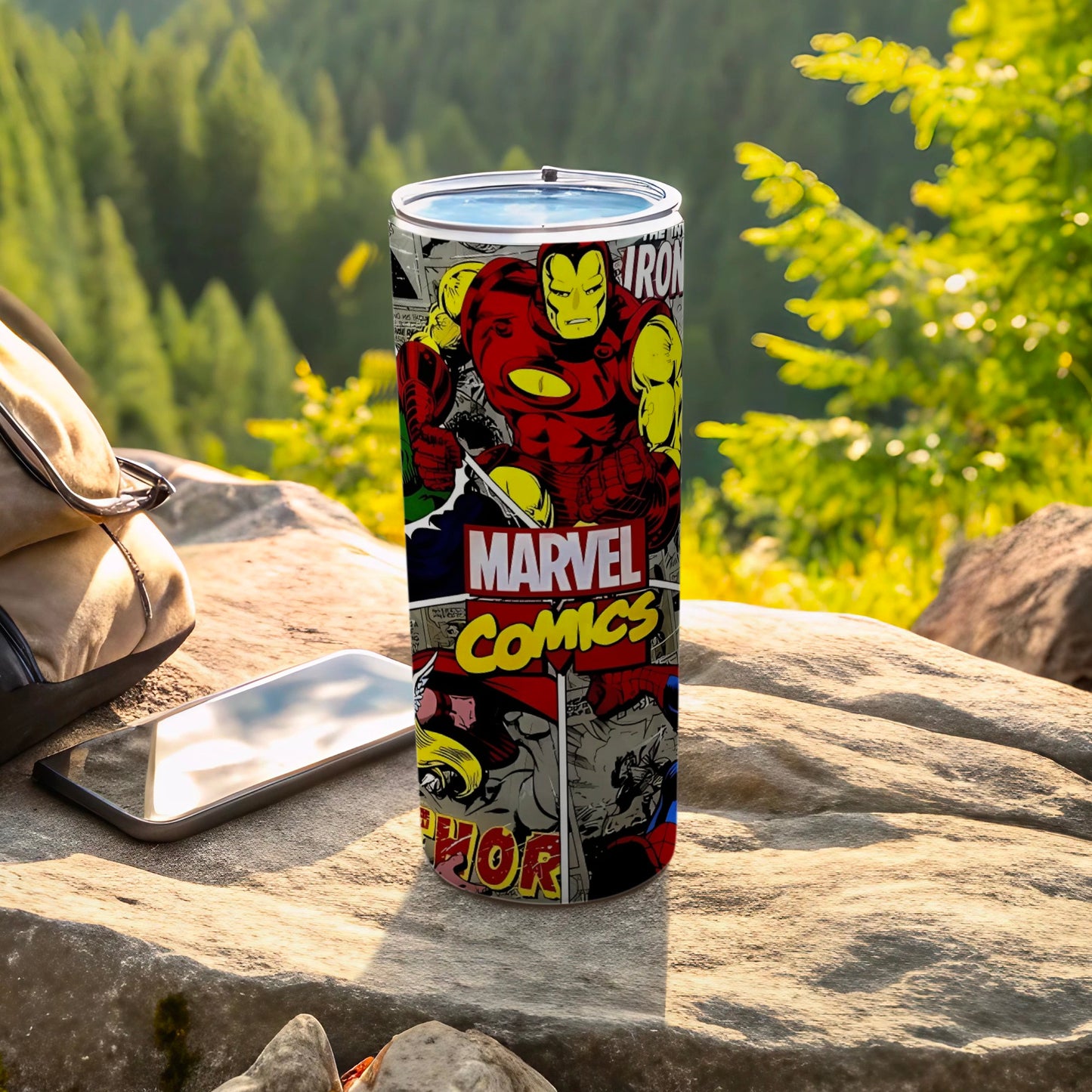 Marvel Comics Iron Man and Thor Travel Tumbler