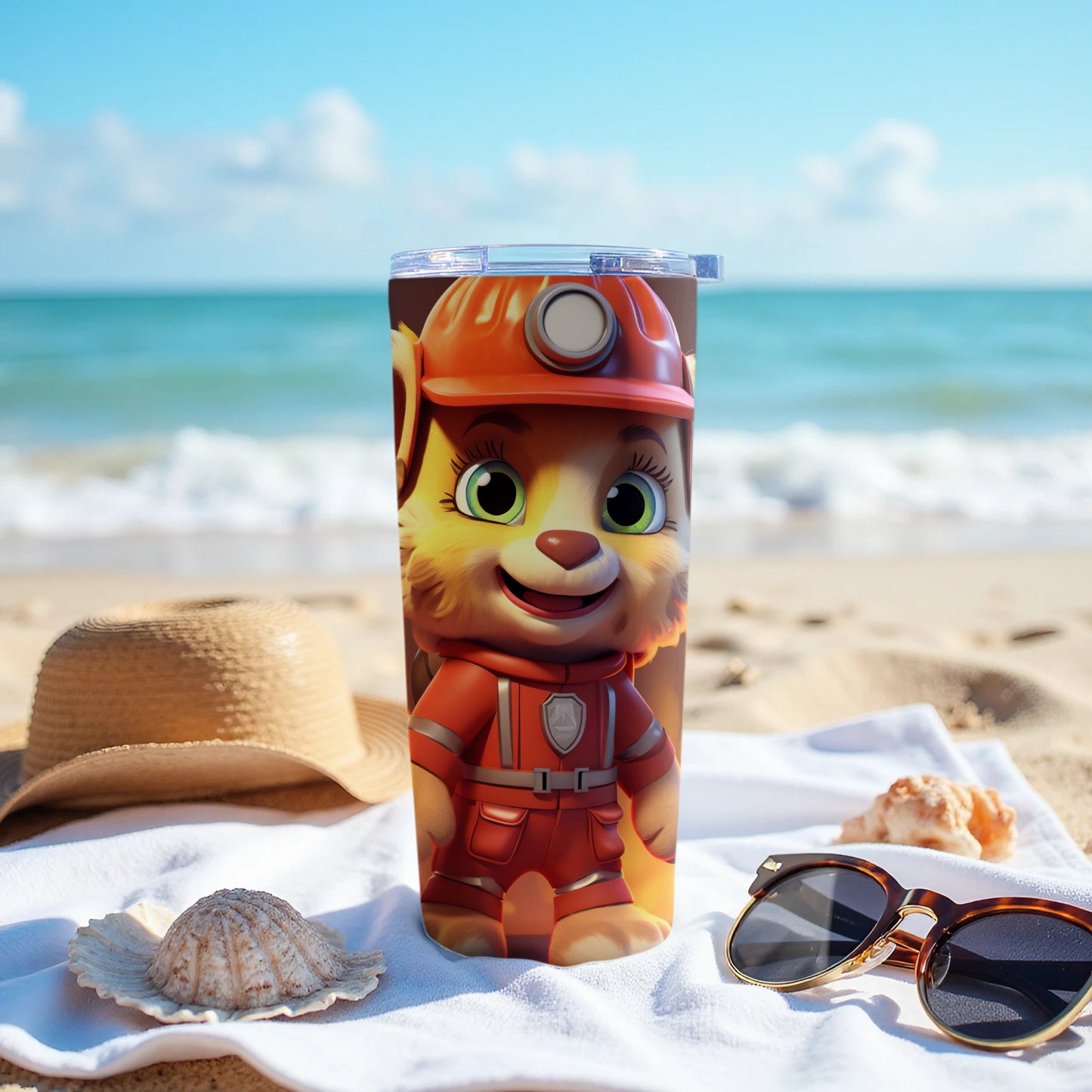 Animated Cat Construction Worker Tumbler product type