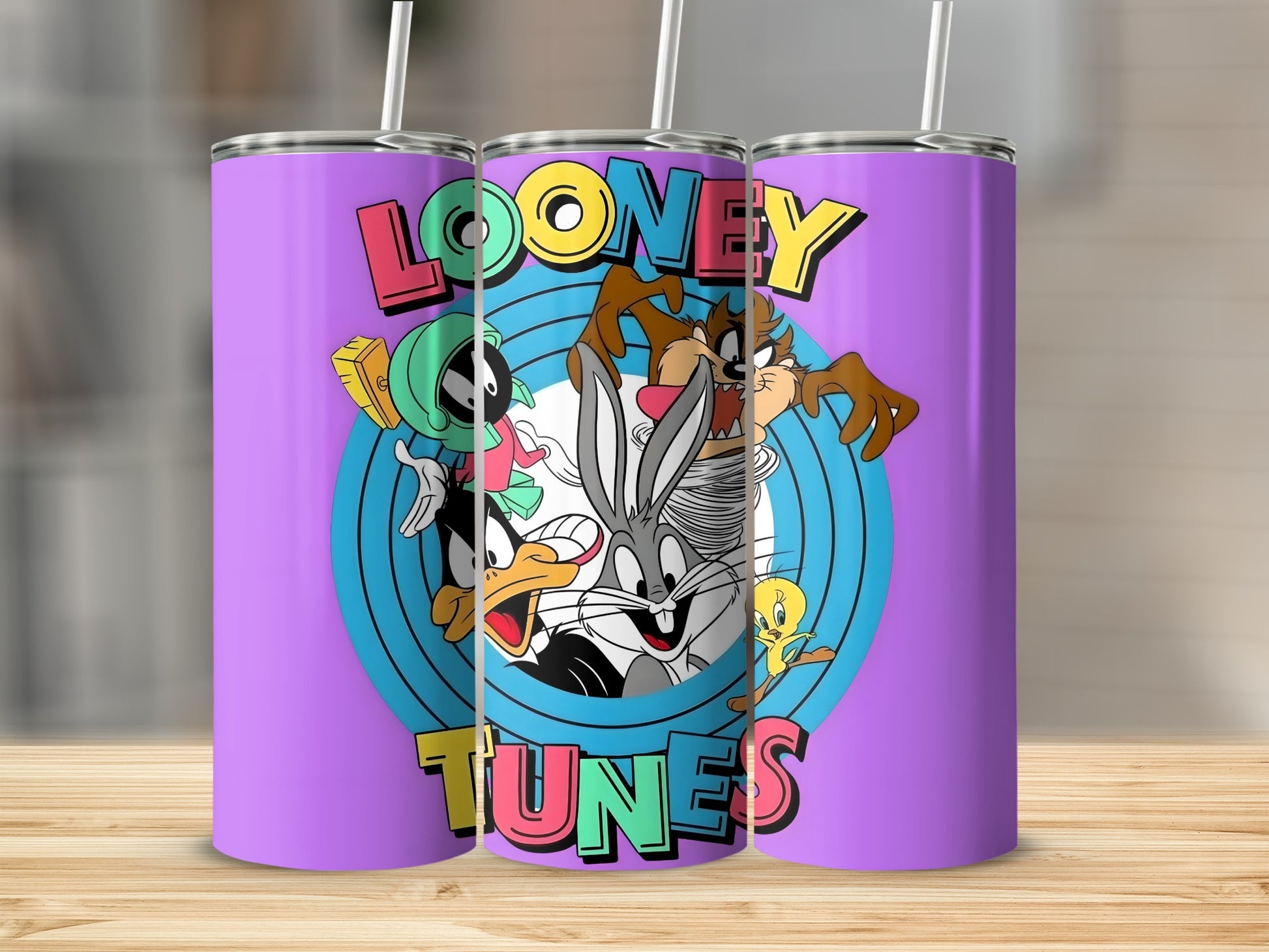 Colorful Looney Tunes Characters Tumbler Cup