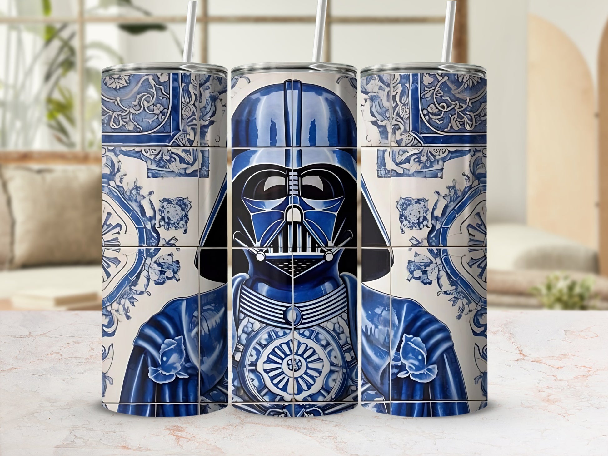 Darth Vader Azulejo Tile Design Tumbler Galactic Villain product type