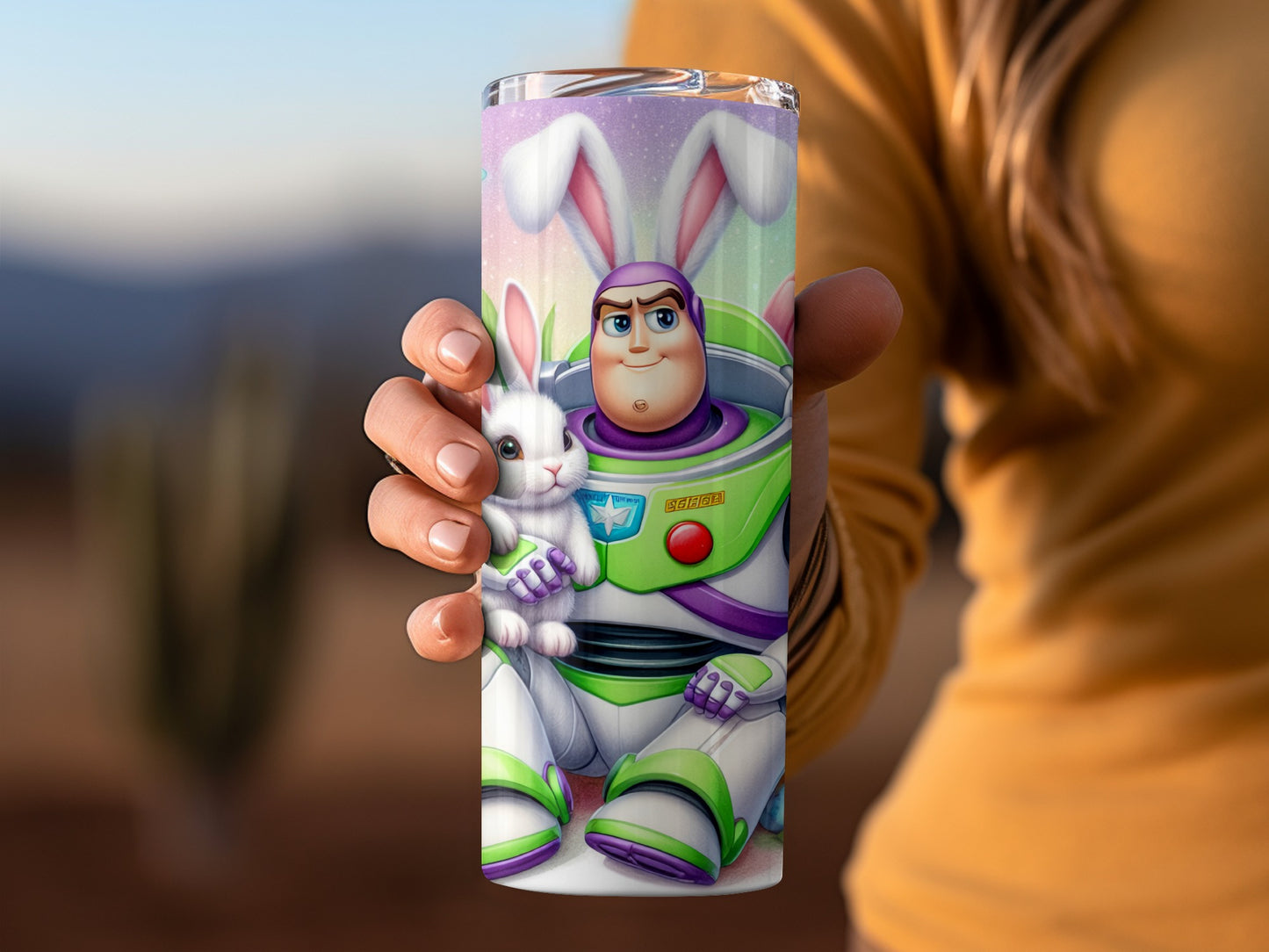 Cartoon Character and Bunny Design Tumbler Product