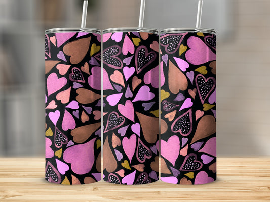Colorful Heart Pattern Design Tumbler Product
