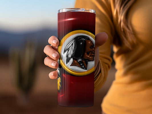 Washington Football Team Logo with Feathers Art Tumblers
