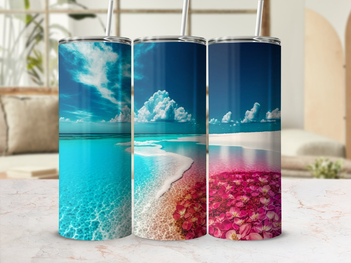 Beautiful Tropical Beach Scene Insulated Tumbler