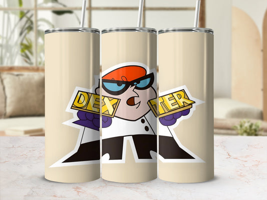 Dexter Cool Character Design Tumbler Cup Flask
