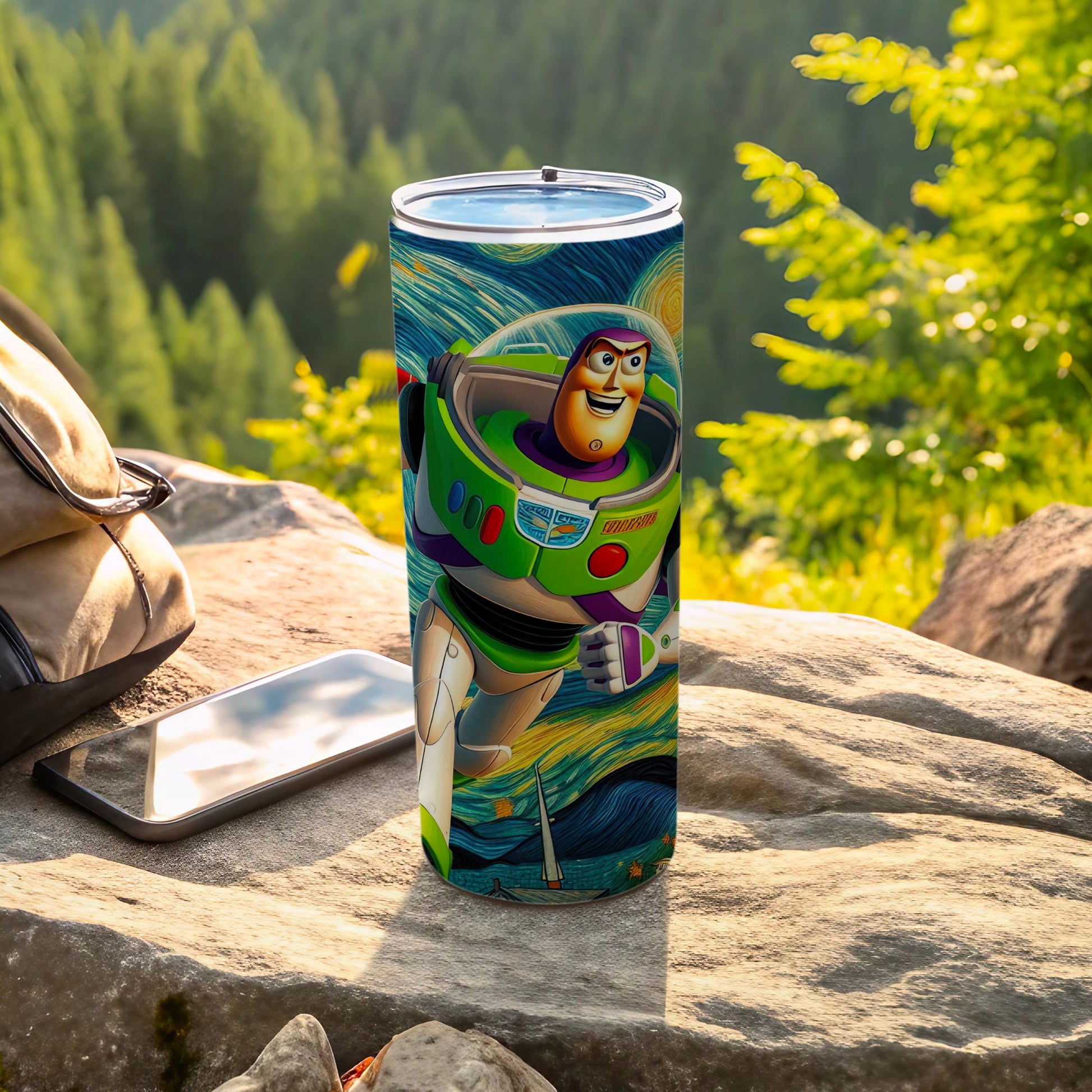 Colorful Buzz Lightyear Themed Tumbler for All Ages