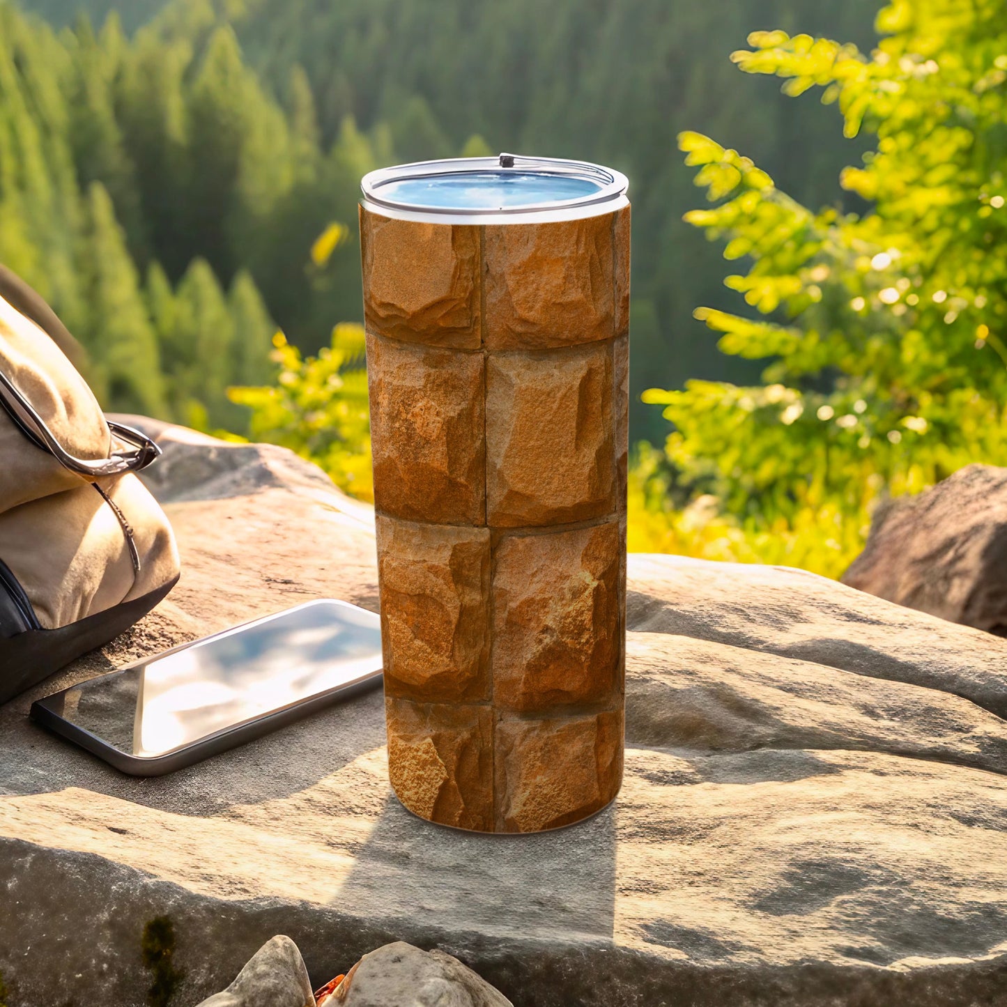 Earthy Stone Block Pattern Insulated Tumbler product type