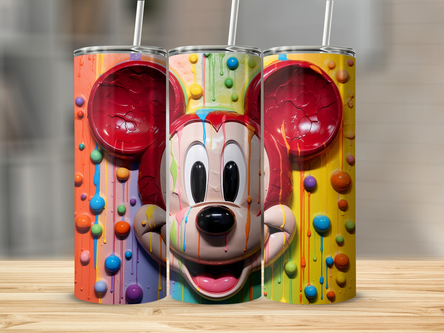Colorful Cartoon Character Print Tumbler for Beverages