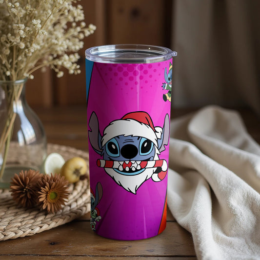 Holiday Santa Alien Character Tumbler Cup for Drinks