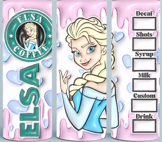 Elsa Starbucks Coffee Tumbler