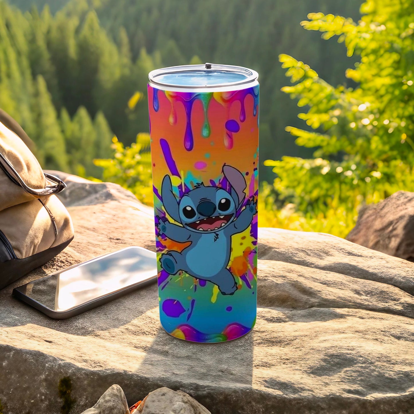 Colorful Stitch Character Themed Tumbler Cup Print