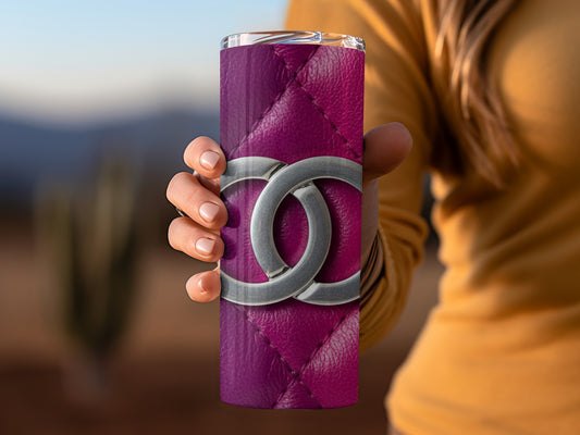 Purple to Pink Diagonal Fade Emblem Tumblers