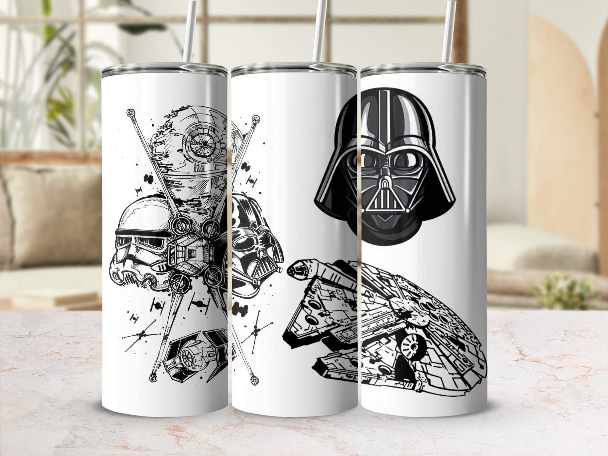 Star Wars Darth Vader Stormtrooper Spaceship Tumbler product type