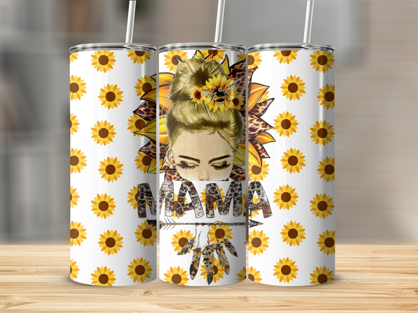 Sunflower Mama Design Tumbler for Stylish Drinkware