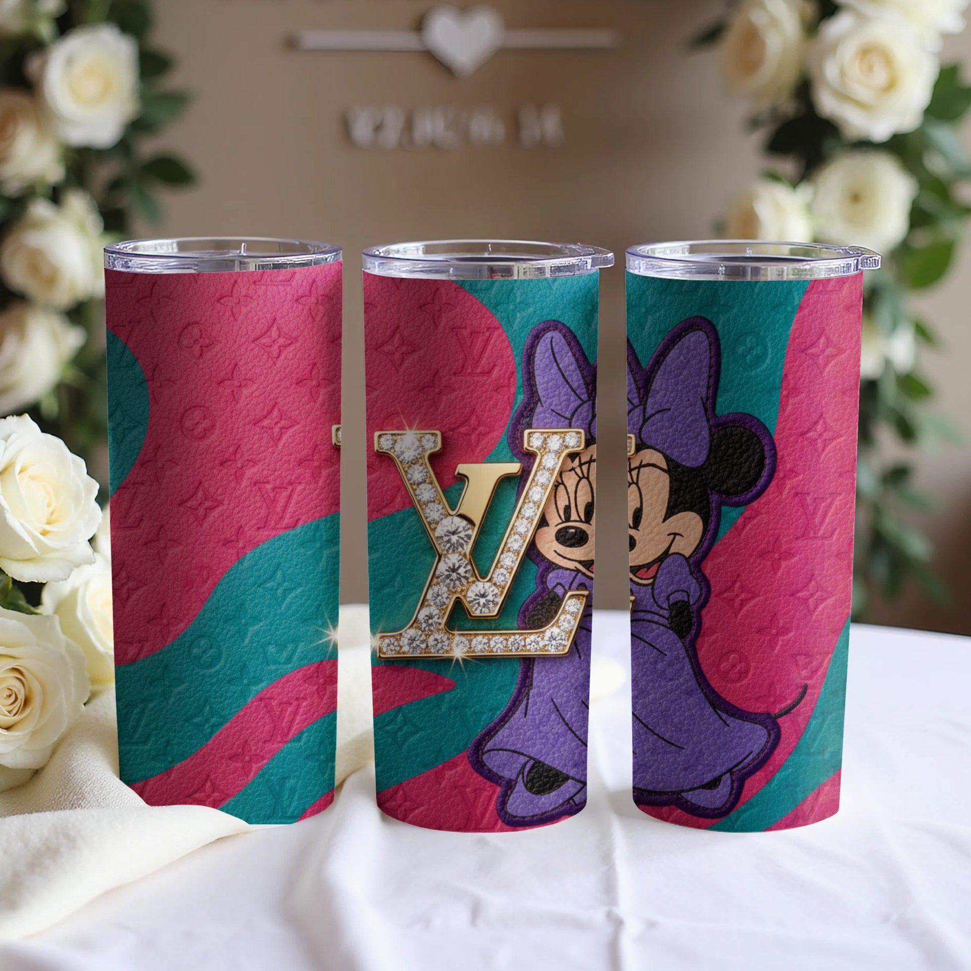 Colorful Character Design Sparkling Emblem Tumbler