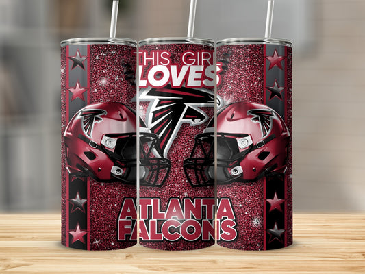 THIS GIRL LOVES Atlanta Falcons Football Team Tumblers