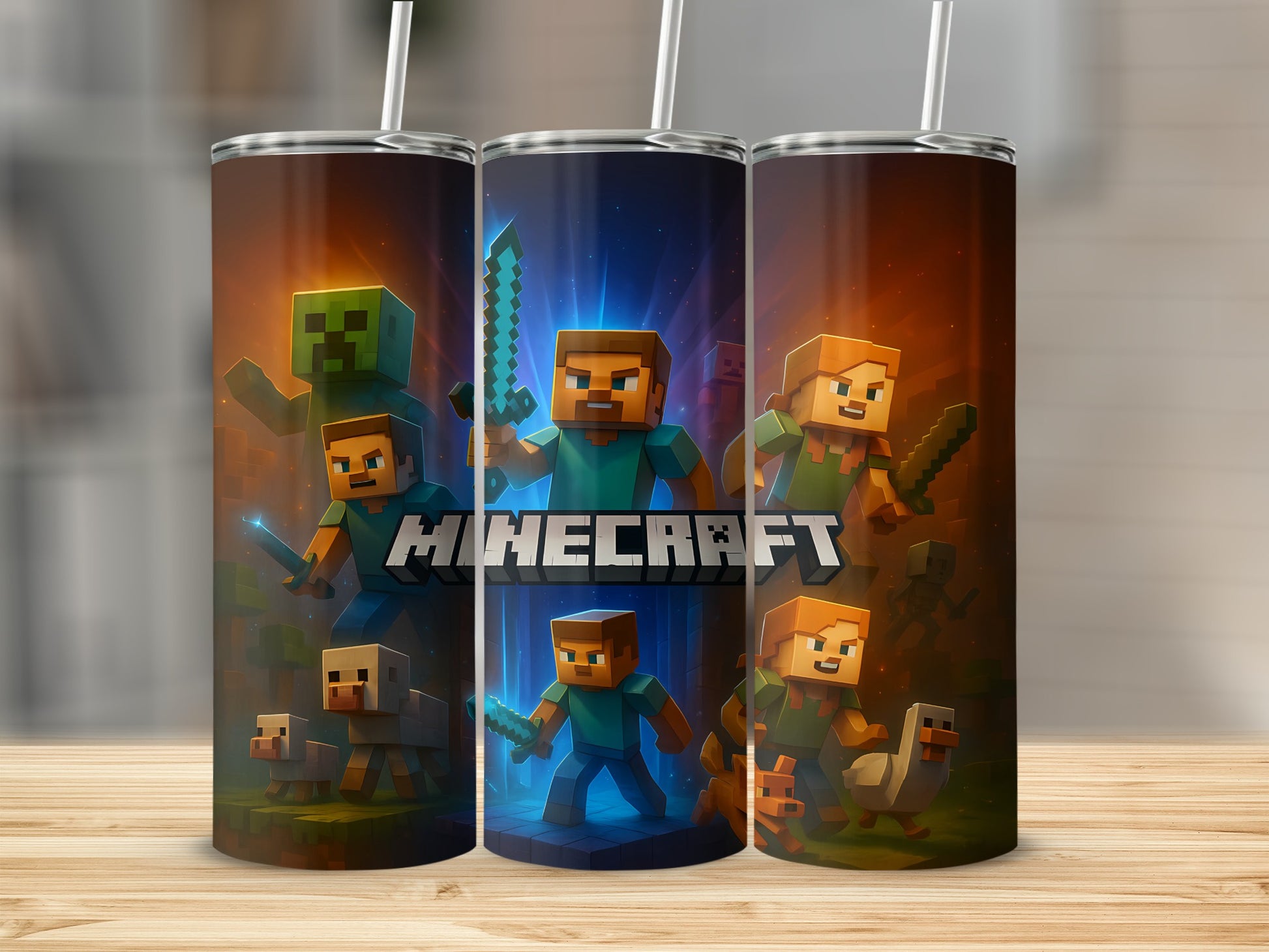 Minecraft Characters Design Insulated Tumbler Cup