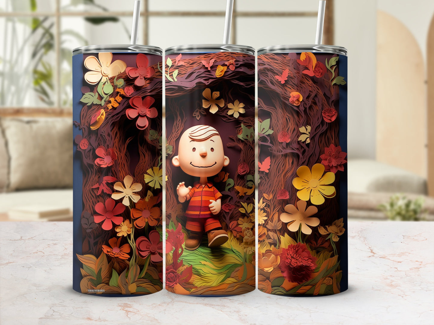 Cute Colorful Cartoon Character Tumbler