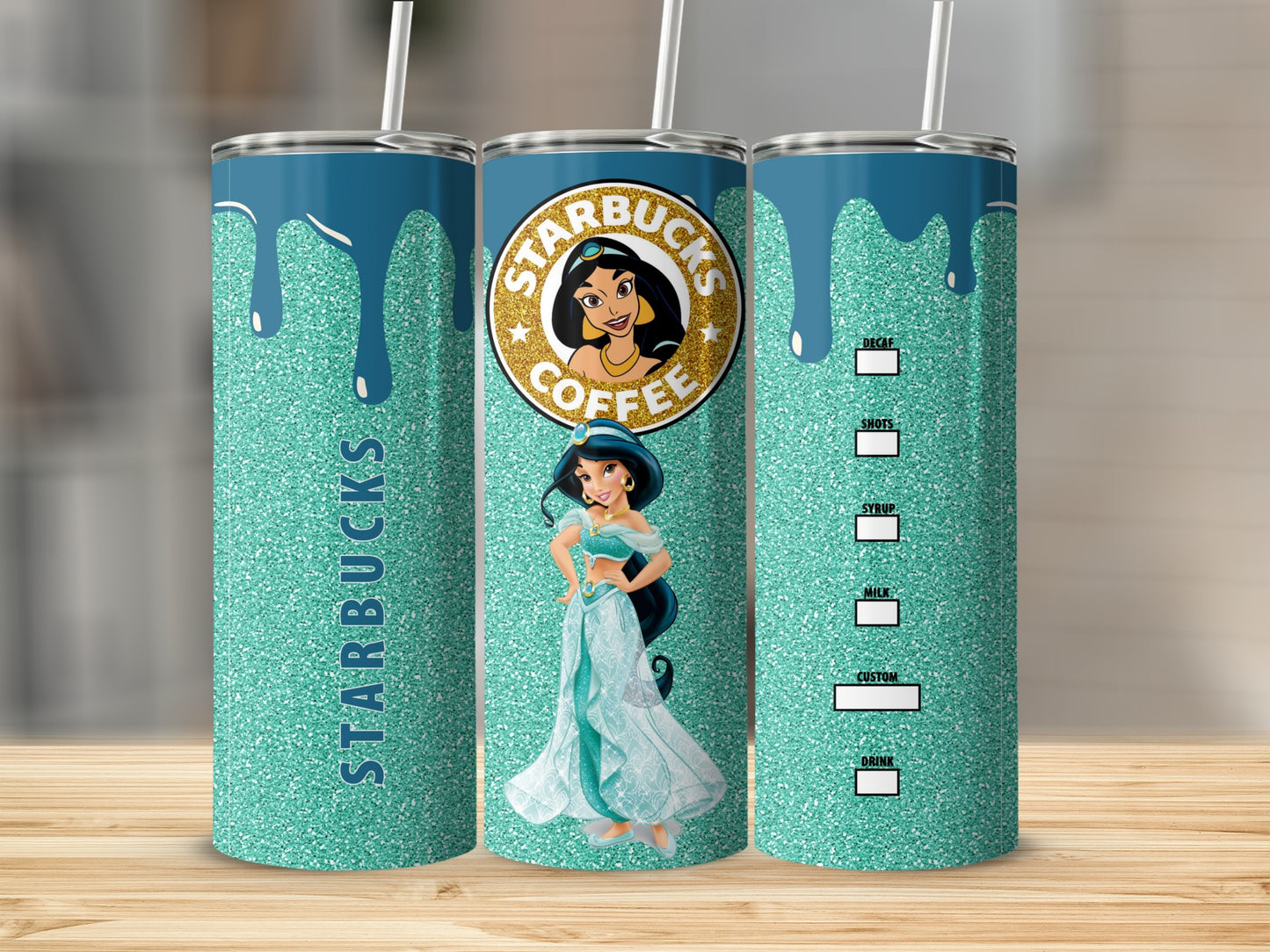 Starbucks Coffee Princess Tumbler with Straw Cup