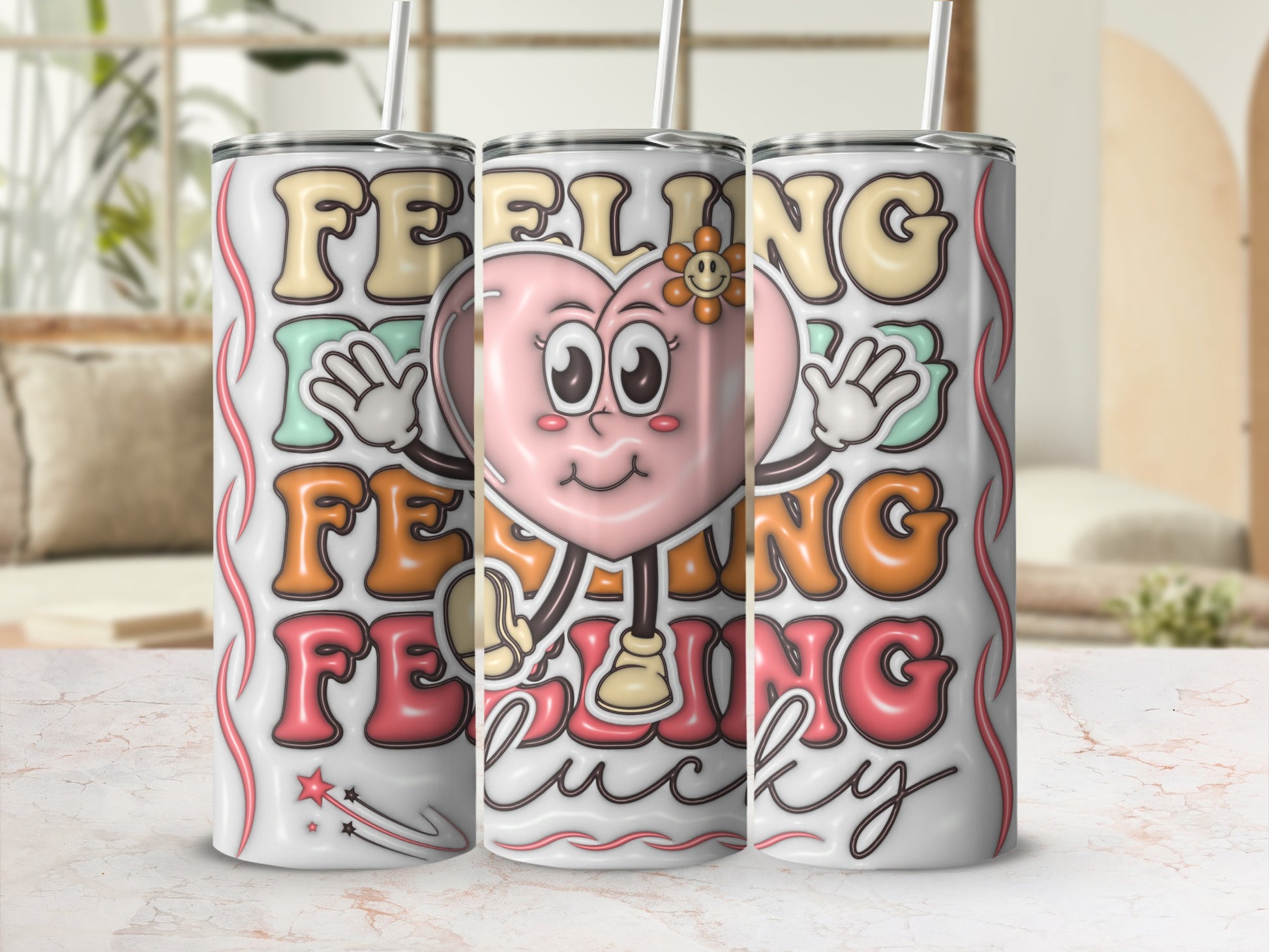 Feeling Lucky Heart Character Design Tumbler