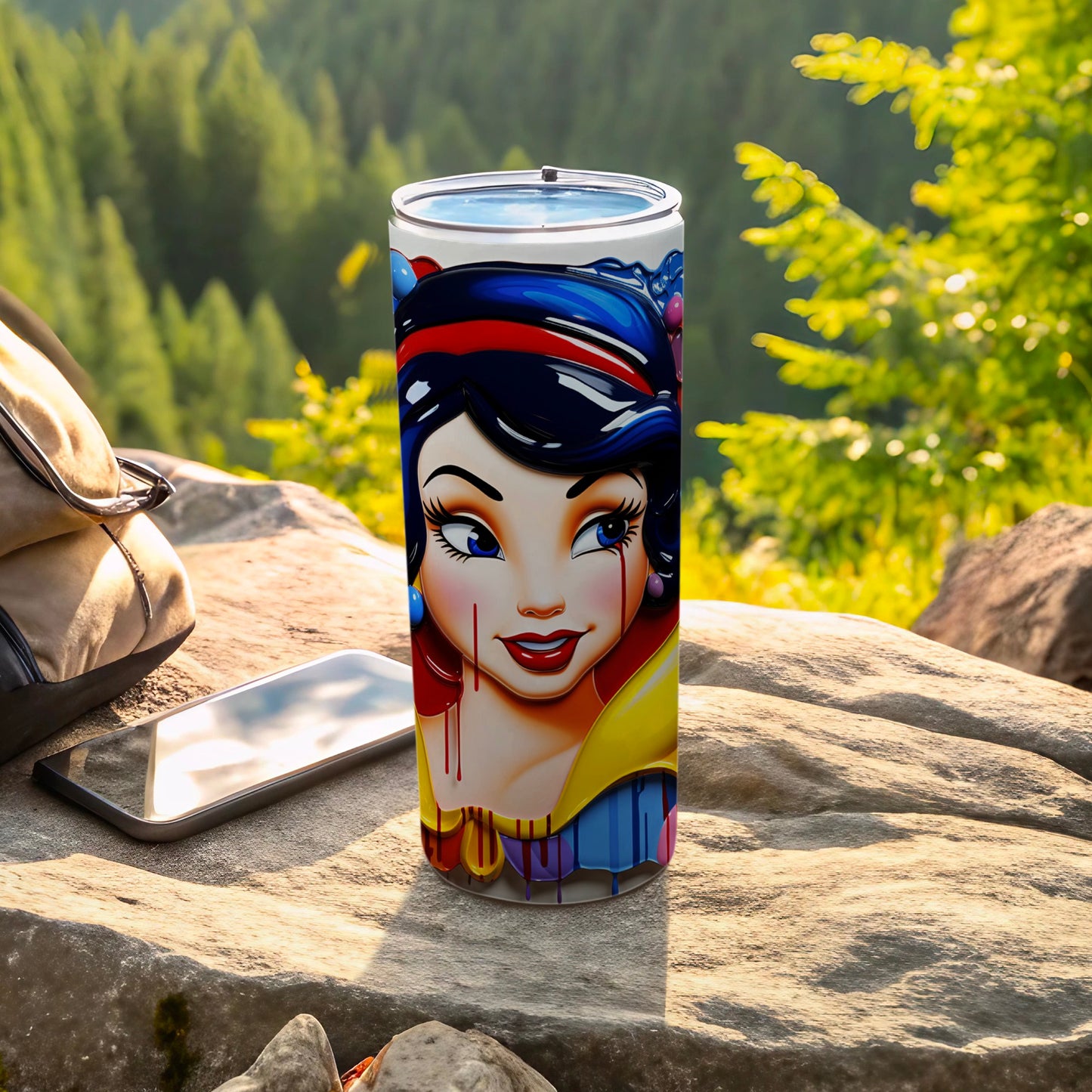 Vibrant Snow Maiden Drip Art Insulated Tumbler