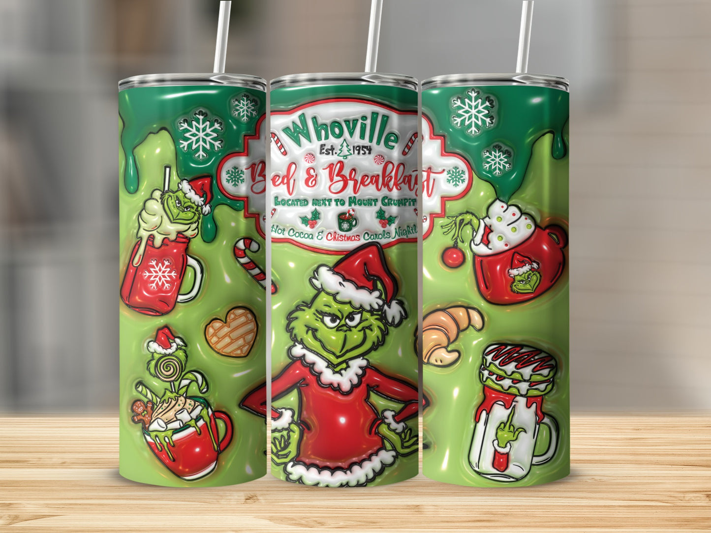 Whoville Bed And Breakfast Grinch Drinkware Tumbler