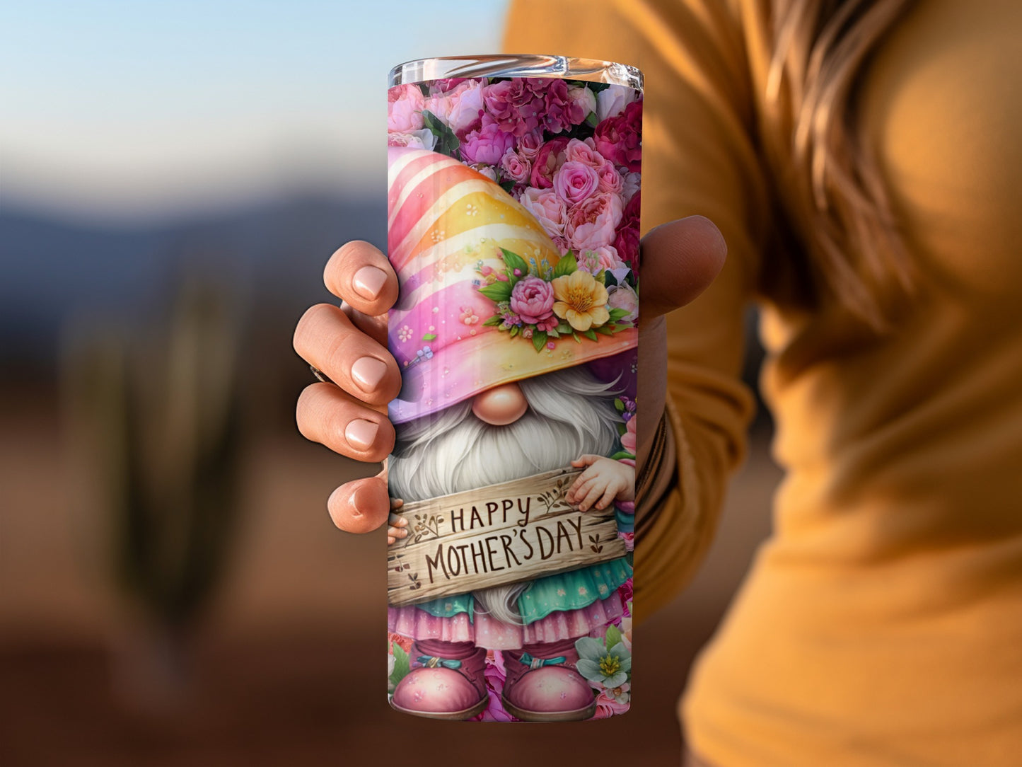 Happy Mother's Day Gnome Themed Tumbler Product