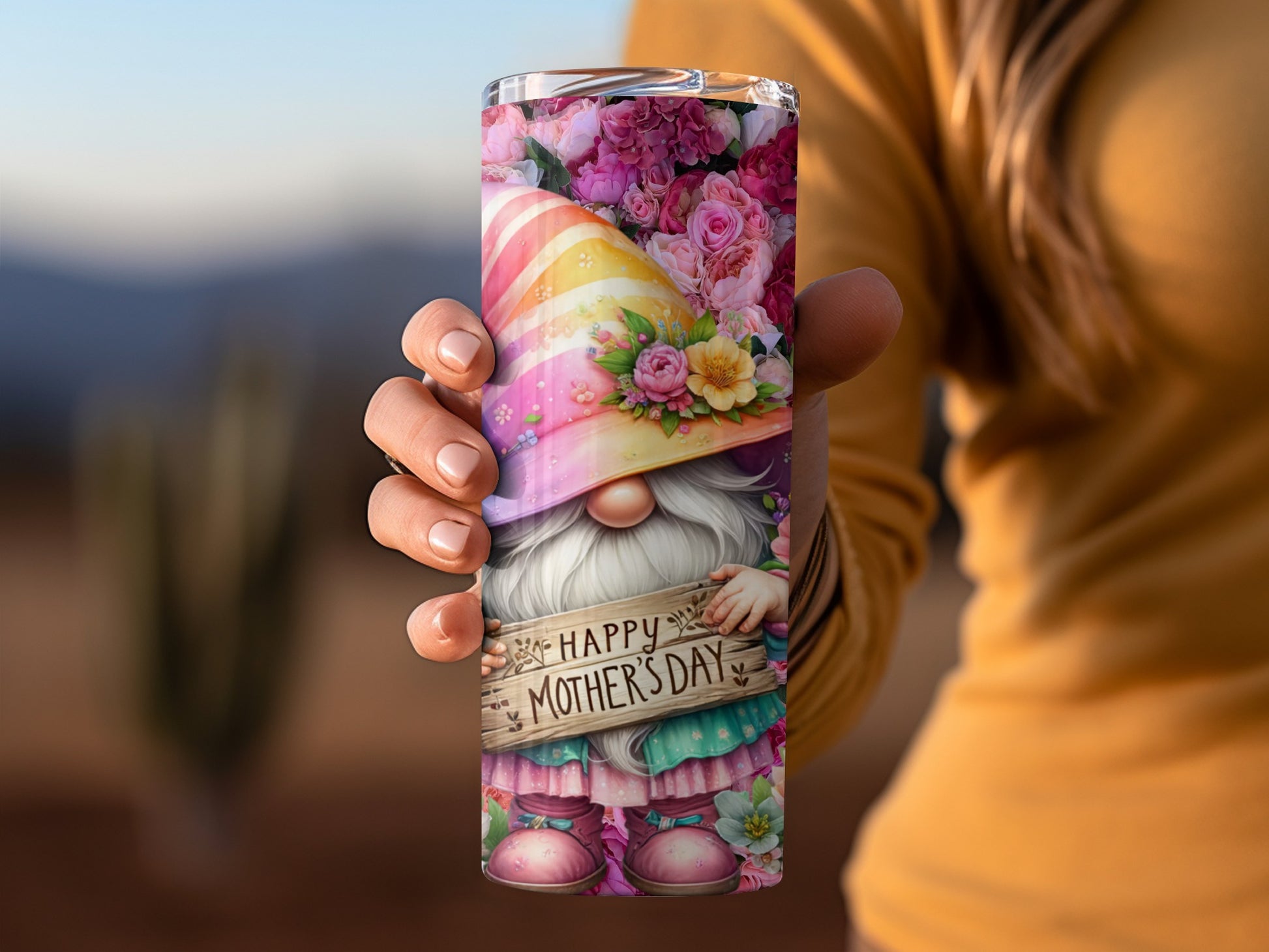 Happy Mother's Day Gnome Themed Tumbler Product